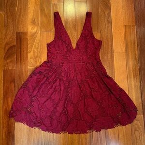 Free People Floral Lace Mini Cocktail Dress